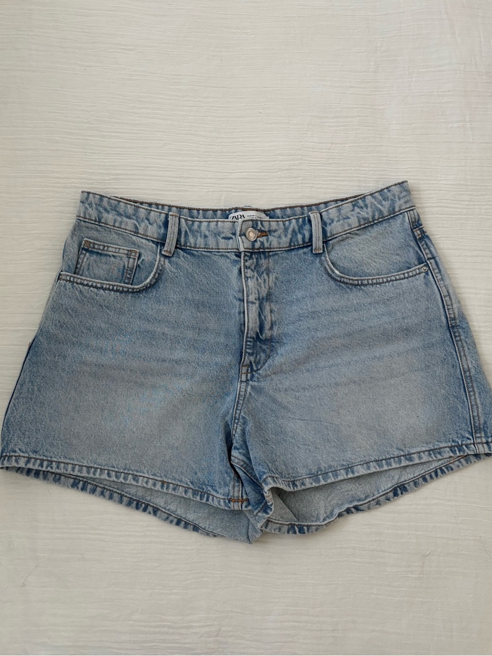 Zara high waisted vintage style denim shorts